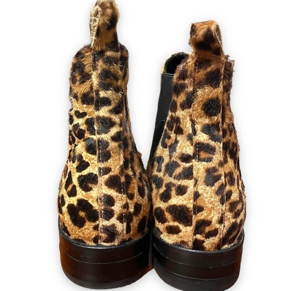 Freda Salvador NEW Chelsea Cheetah Leopard Calfskin Ankle Booties 5.5 - Picture 6 of 14